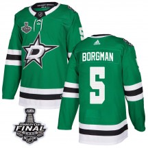Youth Adidas Dallas Stars Andreas Borgman Green Home 2020 Stanley Cup Final Bound Jersey - Authentic