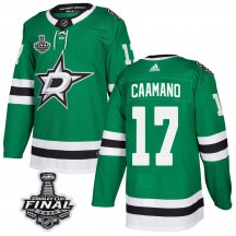 Youth Adidas Dallas Stars Nick Caamano Green Home 2020 Stanley Cup Final Bound Jersey - Authentic