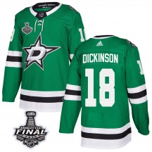 Youth Adidas Dallas Stars Jason Dickinson Green Home 2020 Stanley Cup Final Bound Jersey - Authentic