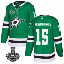 Youth Adidas Dallas Stars Jamie Langenbrunner Green Home 2020 Stanley Cup Final Bound Jersey - Authentic
