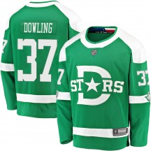 Men's Fanatics Branded Dallas Stars Justin Dowling Green 2020 Winter Classic Jersey - Breakaway