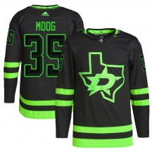 Youth Adidas Dallas Stars Andy Moog Black Alternate Primegreen Pro Jersey - Authentic