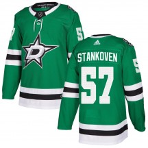 Youth Adidas Dallas Stars Logan Stankoven Green Home Jersey - Authentic