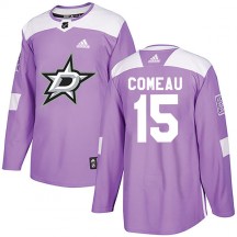 Men's Adidas Dallas Stars Blake Comeau Purple Fights Cancer Practice Jersey - Authentic