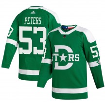 Men's Adidas Dallas Stars Alexander Peters Green 2020 Winter Classic Player Jersey - Authentic