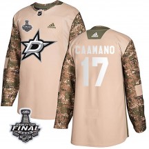 Youth Adidas Dallas Stars Nick Caamano Camo Veterans Day Practice 2020 Stanley Cup Final Bound Jersey - Authentic