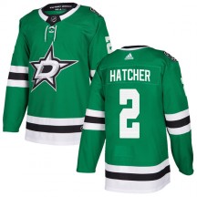 Men's Adidas Dallas Stars Derian Hatcher Green Home Jersey - Authentic