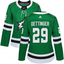 Women's Adidas Dallas Stars Jake Oettinger Green ized Home Jersey - Authentic