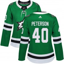 Women's Adidas Dallas Stars Jacob Peterson Green Home Jersey - Authentic