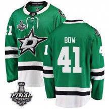 Youth Fanatics Branded Dallas Stars Landon Bow Green Home 2020 Stanley Cup Final Bound Jersey - Breakaway