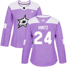 Women's Adidas Dallas Stars Roope Hintz Purple Fights Cancer Practice Jersey - Authentic
