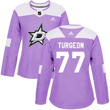 Women's Adidas Dallas Stars Pierre Turgeon Purple Fights Cancer Practice Jersey - Authentic