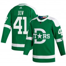 Youth Adidas Dallas Stars Landon Bow Green 2020 Winter Classic Jersey - Authentic