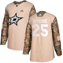 Youth Adidas Dallas Stars Brett Ritchie Camo Veterans Day Practice Jersey - Authentic