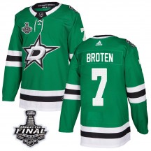 Men's Adidas Dallas Stars Neal Broten Green Home 2020 Stanley Cup Final Bound Jersey - Authentic