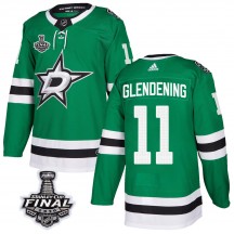 Men's Adidas Dallas Stars Luke Glendening Green Home 2020 Stanley Cup Final Bound Jersey - Authentic