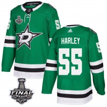 Men's Adidas Dallas Stars Thomas Harley Green Home 2020 Stanley Cup Final Bound Jersey - Authentic