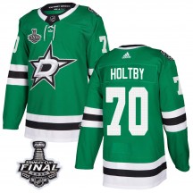 Men's Adidas Dallas Stars Braden Holtby Green Home 2020 Stanley Cup Final Bound Jersey - Authentic