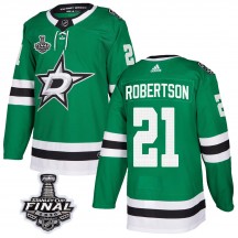 Men's Adidas Dallas Stars Jason Robertson Green Home 2020 Stanley Cup Final Bound Jersey - Authentic