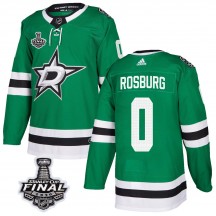 Men's Adidas Dallas Stars Jerad Rosburg Green Home 2020 Stanley Cup Final Bound Jersey - Authentic
