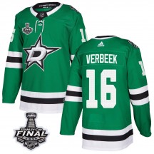 Men's Adidas Dallas Stars Pat Verbeek Green Home 2020 Stanley Cup Final Bound Jersey - Authentic