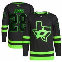 Men's Adidas Dallas Stars Stephen Johns Black Alternate Primegreen Pro Jersey - Authentic
