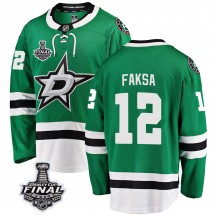 Men's Fanatics Branded Dallas Stars Radek Faksa Green Home 2020 Stanley Cup Final Bound Jersey - Breakaway