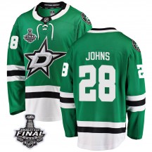 Men's Fanatics Branded Dallas Stars Stephen Johns Green Home 2020 Stanley Cup Final Bound Jersey - Breakaway