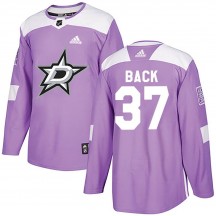 Youth Adidas Dallas Stars Oskar Back Purple Fights Cancer Practice Jersey - Authentic