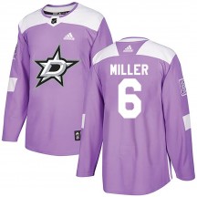 Youth Adidas Dallas Stars Colin Miller Purple Fights Cancer Practice Jersey - Authentic