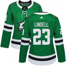 Women's Adidas Dallas Stars Esa Lindell Green Home Jersey - Authentic