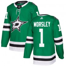 Youth Adidas Dallas Stars Gump Worsley Green Home Jersey - Authentic