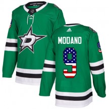 Men's Adidas Dallas Stars Mike Modano Green USA Flag Fashion Jersey - Authentic