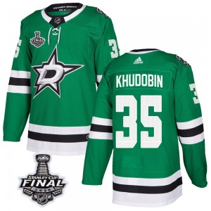Youth Adidas Dallas Stars Anton Khudobin Green Home 2020 Stanley Cup Final Bound Jersey - Authentic