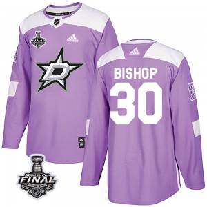 Youth Adidas Dallas Stars Ben Bishop Purple Fights Cancer Practice 2020 Stanley Cup Final Bound Jersey - Authentic