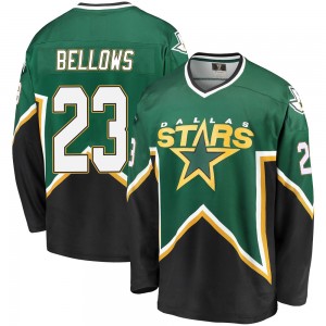 Men's Fanatics Branded Dallas Stars Brian Bellows Green/Black Breakaway Kelly Heritage Jersey - Premier