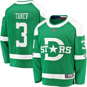 Men's Fanatics Branded Dallas Stars Chris Tanev Green 2020 Winter Classic Player Jersey - Breakaway