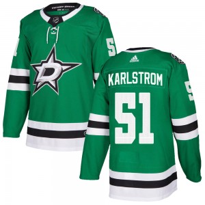 Youth Adidas Dallas Stars Fredrik Karlstrom Green Home Jersey - Authentic