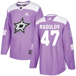 Men's Adidas Dallas Stars Alexander Radulov Purple Fights Cancer Practice Jersey - Authentic