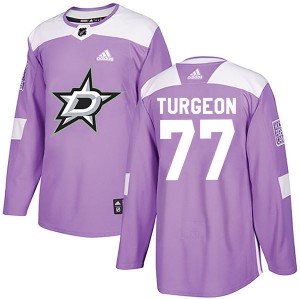 Men's Adidas Dallas Stars Pierre Turgeon Purple Fights Cancer Practice Jersey - Authentic