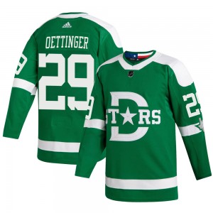 Men's Adidas Dallas Stars Jake Oettinger Green ized 2020 Winter Classic Player Jersey - Authentic