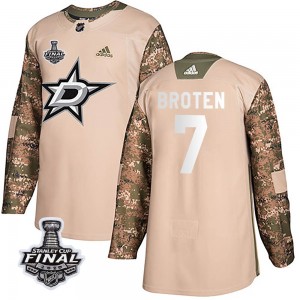 Youth Adidas Dallas Stars Neal Broten Camo Veterans Day Practice 2020 Stanley Cup Final Bound Jersey - Authentic