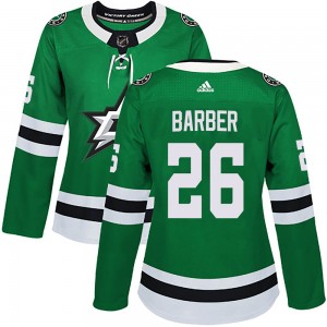 Women's Adidas Dallas Stars Riley Barber Green Home Jersey - Authentic