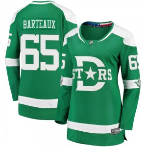 Women's Fanatics Branded Dallas Stars Dawson Barteaux Green 2020 Winter Classic Player Jersey - Breakaway