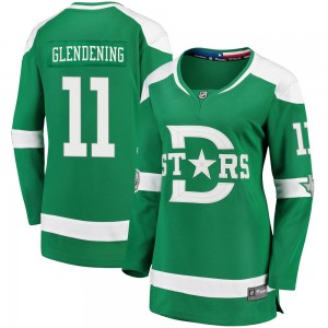 Women's Fanatics Branded Dallas Stars Luke Glendening Green 2020 Winter Classic Player Jersey - Breakaway