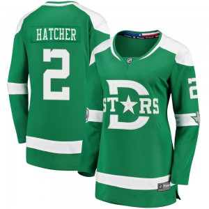 Women's Fanatics Branded Dallas Stars Derian Hatcher Green 2020 Winter Classic Jersey - Breakaway