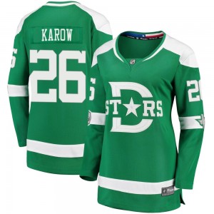 Women's Fanatics Branded Dallas Stars Michael Karow Green 2020 Winter Classic Player Jersey - Breakaway