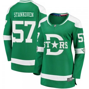 Women's Fanatics Branded Dallas Stars Logan Stankoven Green 2020 Winter Classic Player Jersey - Breakaway