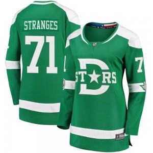 Women's Fanatics Branded Dallas Stars Antonio Stranges Green 2020 Winter Classic Player Jersey - Breakaway