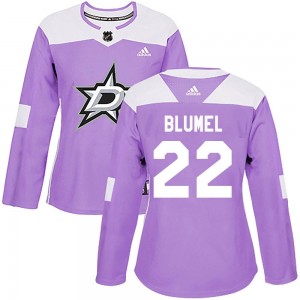 Women's Adidas Dallas Stars Matej Blumel Purple Fights Cancer Practice Jersey - Authentic